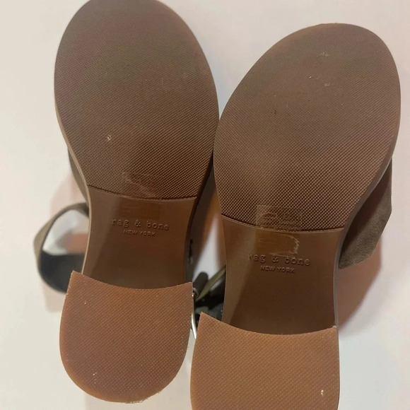 Rag and Bone Olive Green Chunky Heels Size 7.5 - Picture 7 of 8